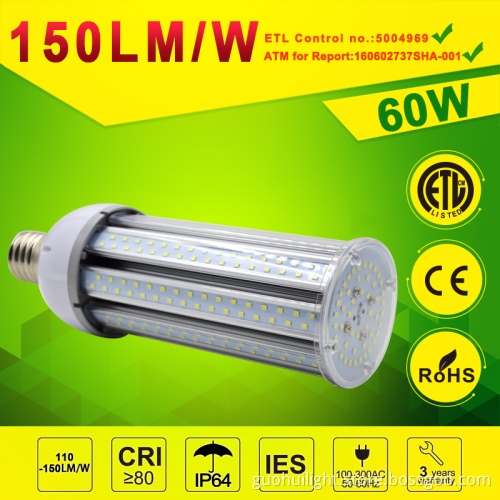 Factory Price LED Corn light 60W DLC ETL 3years warranty